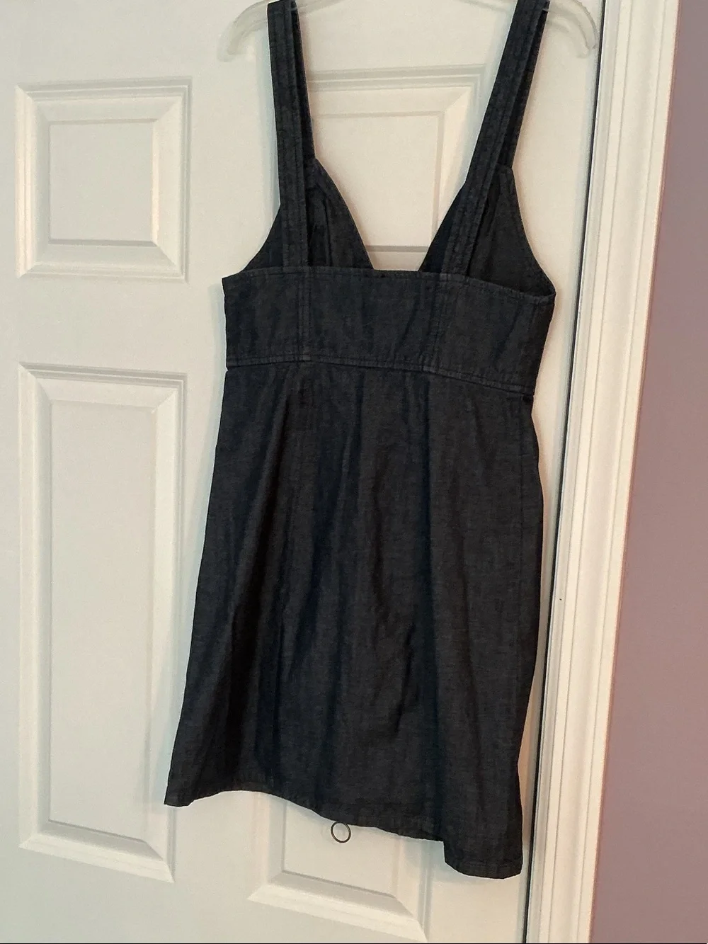 Free People Denim Zip-Front Mini Dress